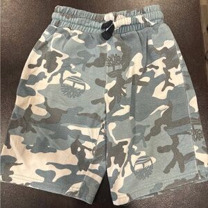 Timberland Kids Blue and White Camo Shorts